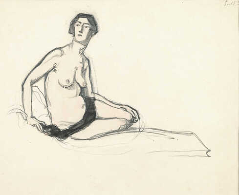 Митрохин Дмитрий Исидорович. Обнаженная с черным шарфом